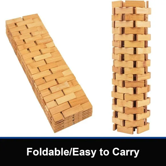 Bamboo Bath Mat Bathroom Runner 16x48 Inch - Picture 2 of 3